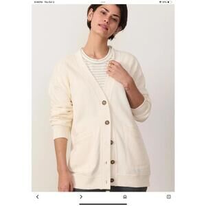 Excellent Condition Marine Layer cream fleece cardigan sz. XL